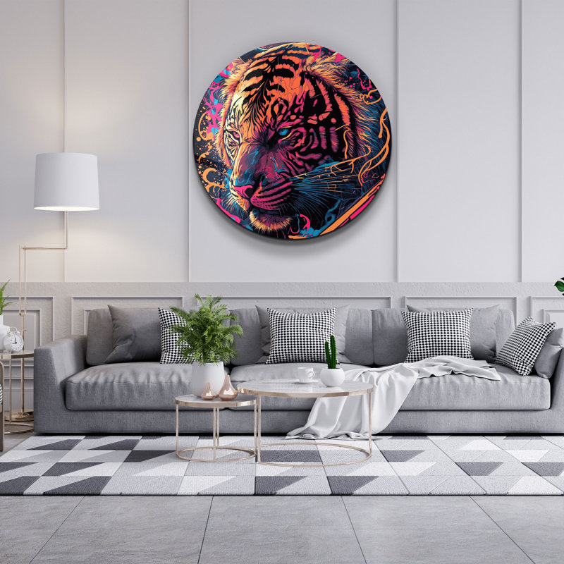 Stunning Tempered Glass Wall Art Painting, 23.6 x 23.6 inches | 100% Tempered Glass with 0.16 inch Thickness, UV Printed for Vibrant Colors | Perfect for Home Décor, Living Room & Office Spaces, Durable & Elegant Design