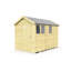 Total Sheds 7ft x 9ft Apex Garden Shed - Single Door - With Windows - Pressure Treated Timber - UK Manufactured