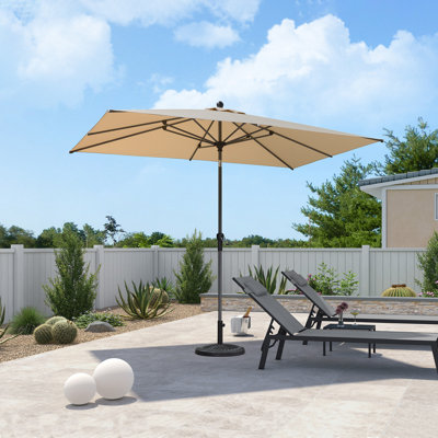 George Oliver 78'' x 120'' Rectangle Outdoor Market Umbrella Without Base