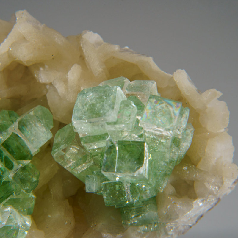 Fluorapophyllite sur Stilbite de Momin Akhada, Maharashtra, Inde