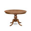 L'ensemble de table de salle à manger 5 pièces comprend une table de salle à manger de style Mid-Century et 4 chaises de salle à manger en lin gris avec dossier haut, noyer antique-587220955