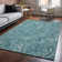 Premium Machine Washable Cerrito Teal Rug