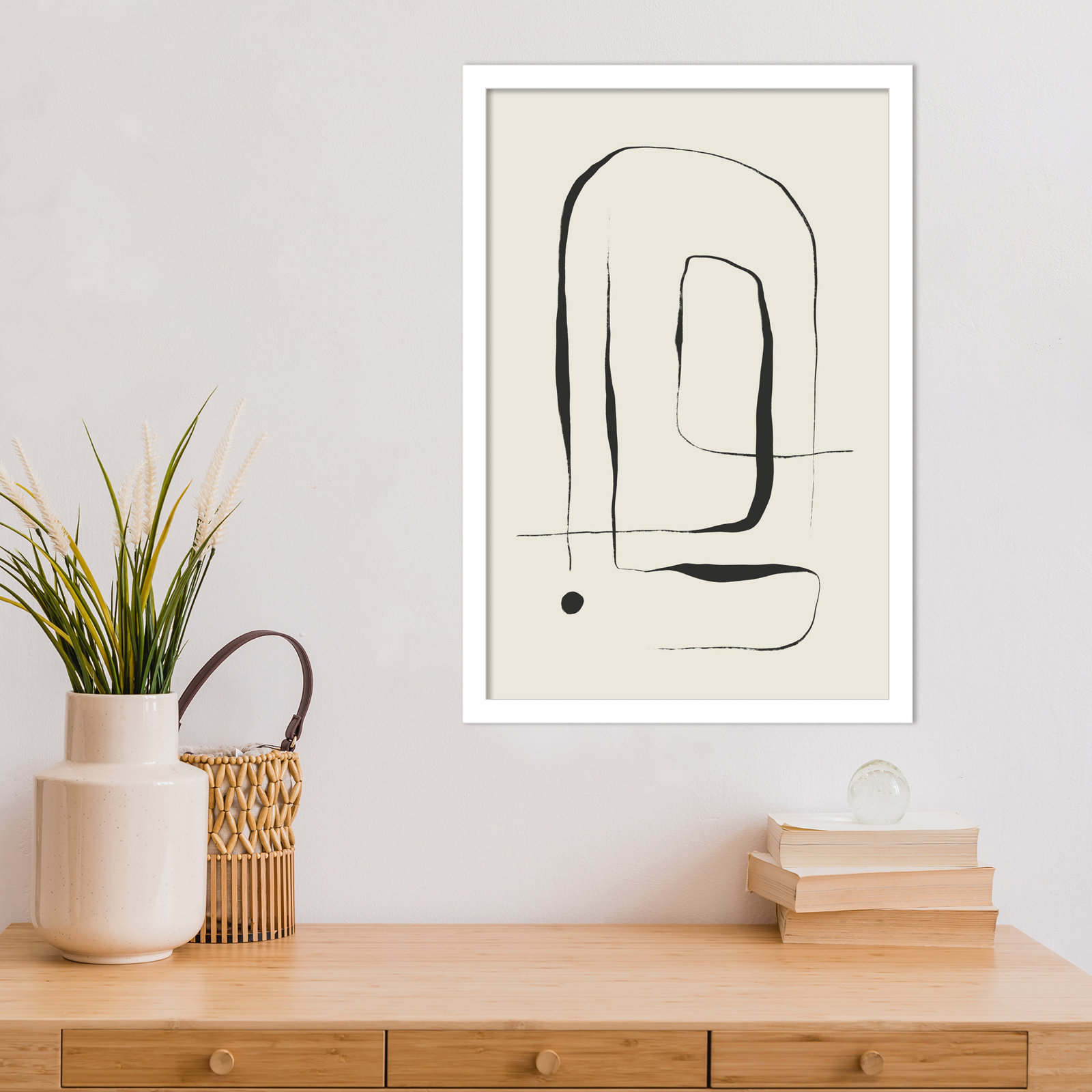 The Point No 2 by Treechild  Wood Framed Wall Art Print, 21" H x 15" W, White