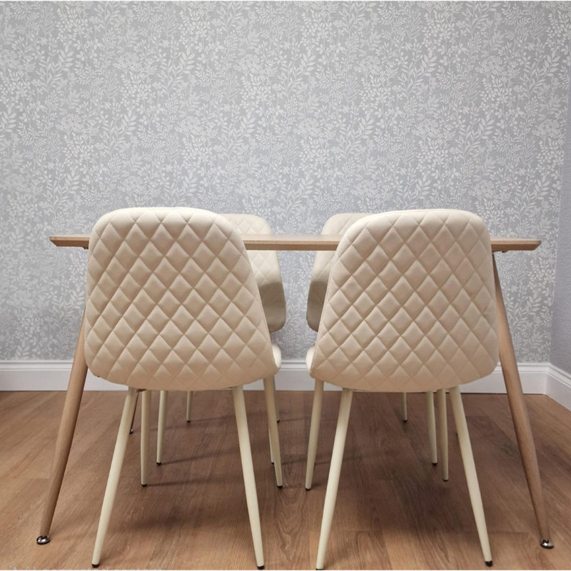 4 -Person Dining Set, Cream