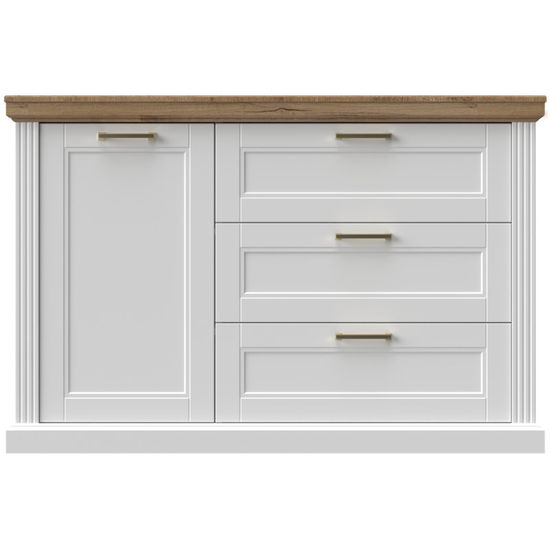 54.33'' W 3 - Drawer Dresser, White