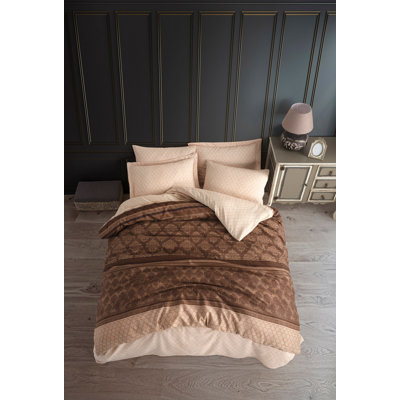 Super King Quilt Cover Set, Grey & Dark Grey, 102 x 87 | 65% Cotton / 35% Polyester, 120 Thread Count | Machine Washable, Button Closure Duvet, Envelope Pillowcases (2 Pieces) | Elegant & Comfortable Bedding Solution