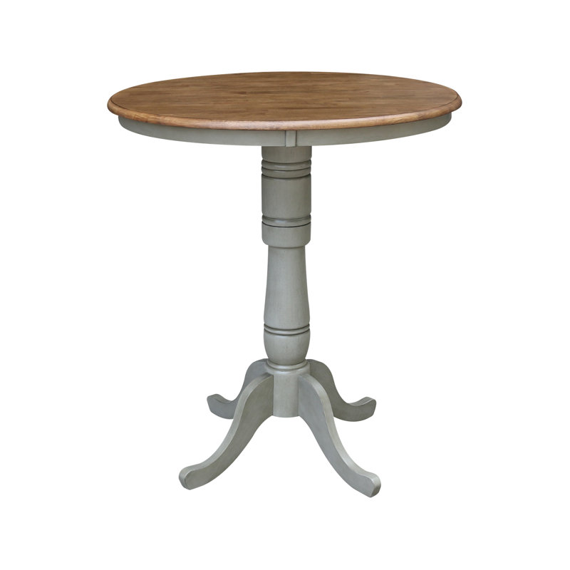 Mosteller Solid Wood Dining Table, Hickory/Stone, 42" H x 36" W x 36" W