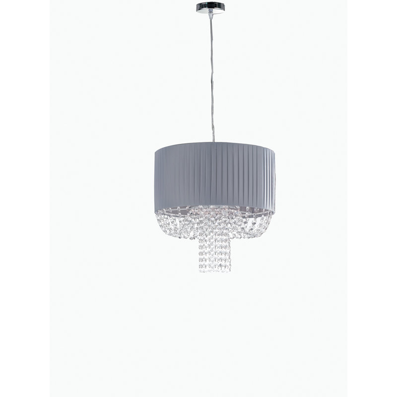 1 - Light Grey Drum Pendant