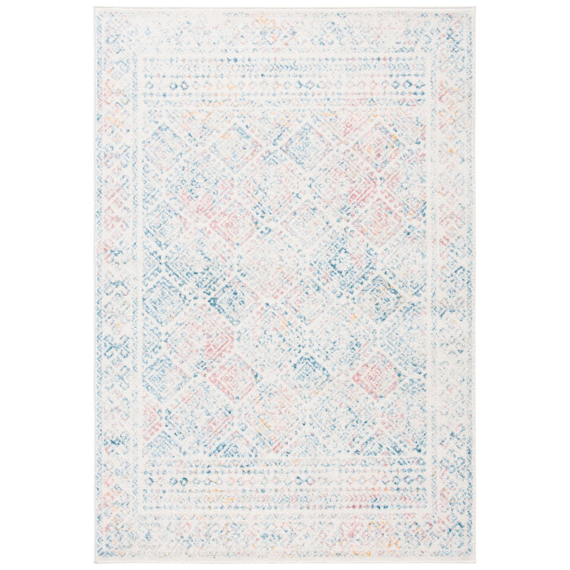 Tapis ivoire / terre cuite Dennison Southwestern, Rectangle 12 pi x 15 pi