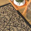 Tapis intérieur / extérieur noir / kaki Haggerty-155160597