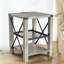 Eidelweiss Tall End Table Nightstand with 2 USB Ports, 2 Power Outlets, and 2 Storage Shelves-1950179937