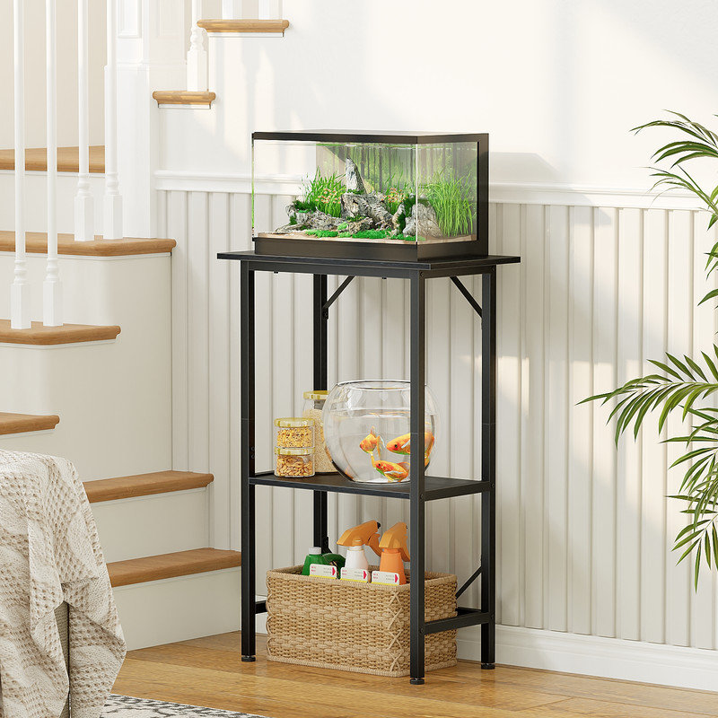 Support pour aquarium à 3 niveaux de 52 cm (20,5 po) pour 38 litres (10 gallons) - Étagère de rangement robuste et résistante à l'eau