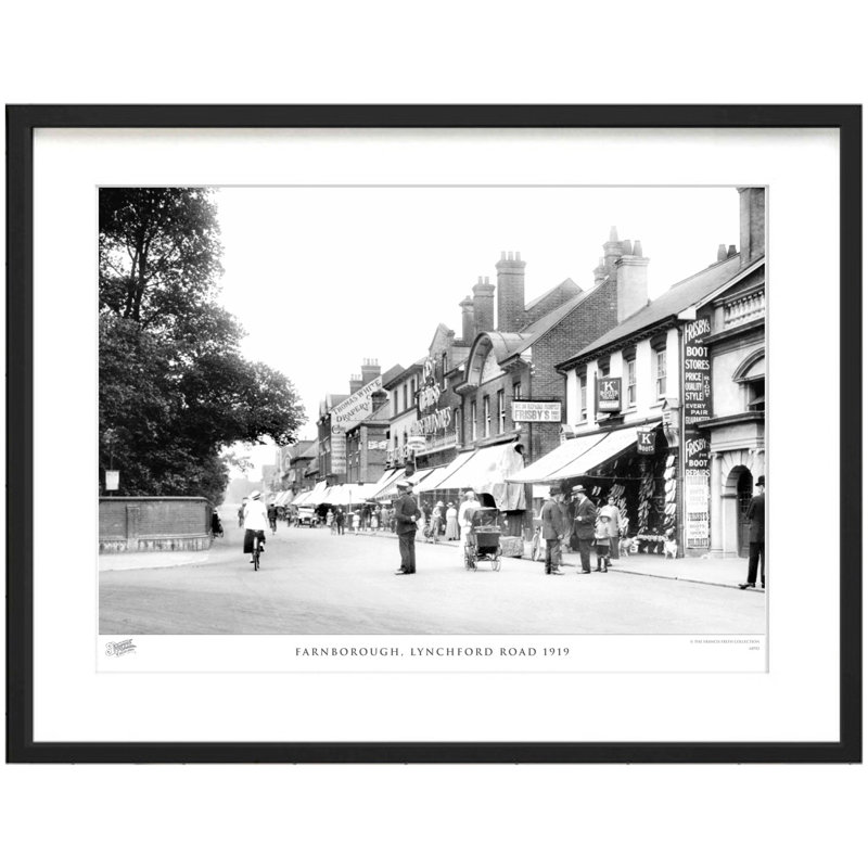 Farnborough, Lynchford Road 1919 by Francis Frith - Single Picture Frame Print, 45cm H x 60cm W x 2.3cm D