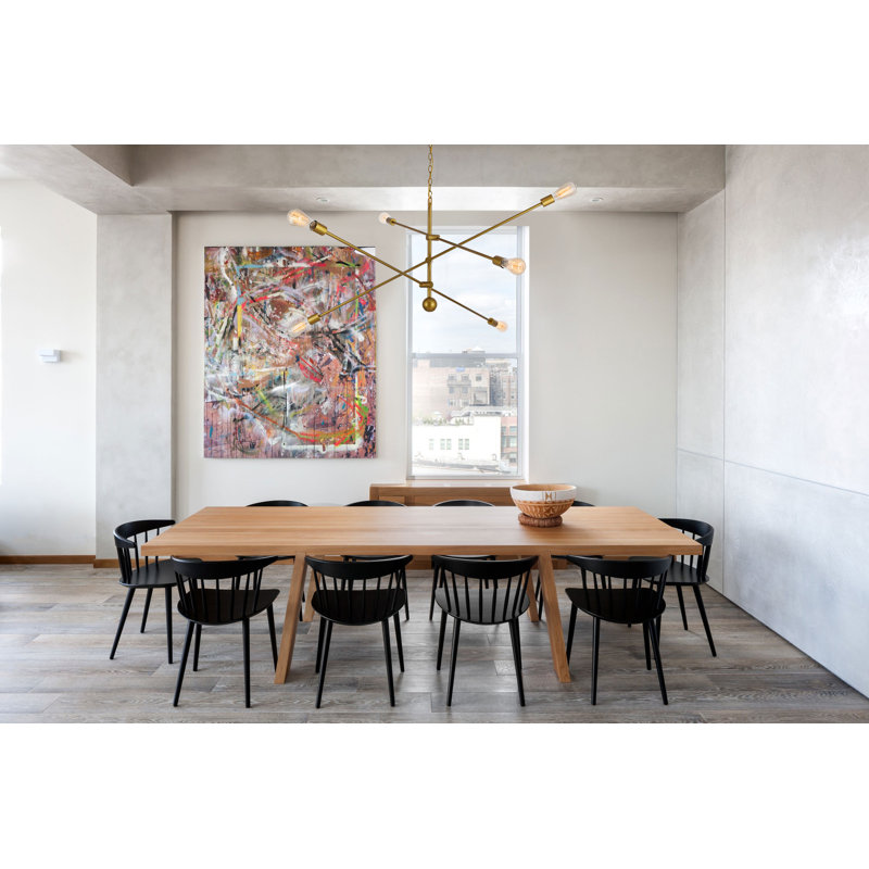 Whelchel 6-Light Dimmable Sputnik Chandelier, 82" H x 55" W x 55" D, Brass