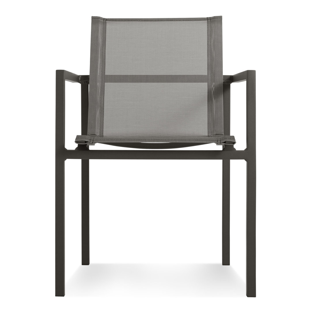 Skiff Powder Coated Aluminum Outdoor Stacking Dining Armchair Blu Dot 