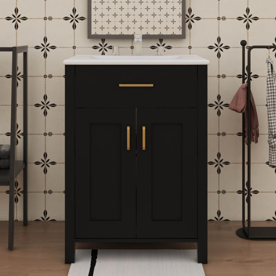 Lavabo pratique de 24 pouces avec armoire intégrée