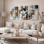 Tableau abstrait floral sur toile tendue (ensemble de 3)-2029580419