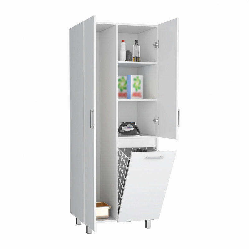 Armoire de rangement H 70,9 po, 2 portes, 1 tiroir, 3 tablettes, 4 pieds