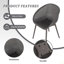 Été - Ensemble de 2 chaises longues modernes - Plastique PP intérieur / extérieur toutes saisons, léger pour patio, plage, salon-1518449197
