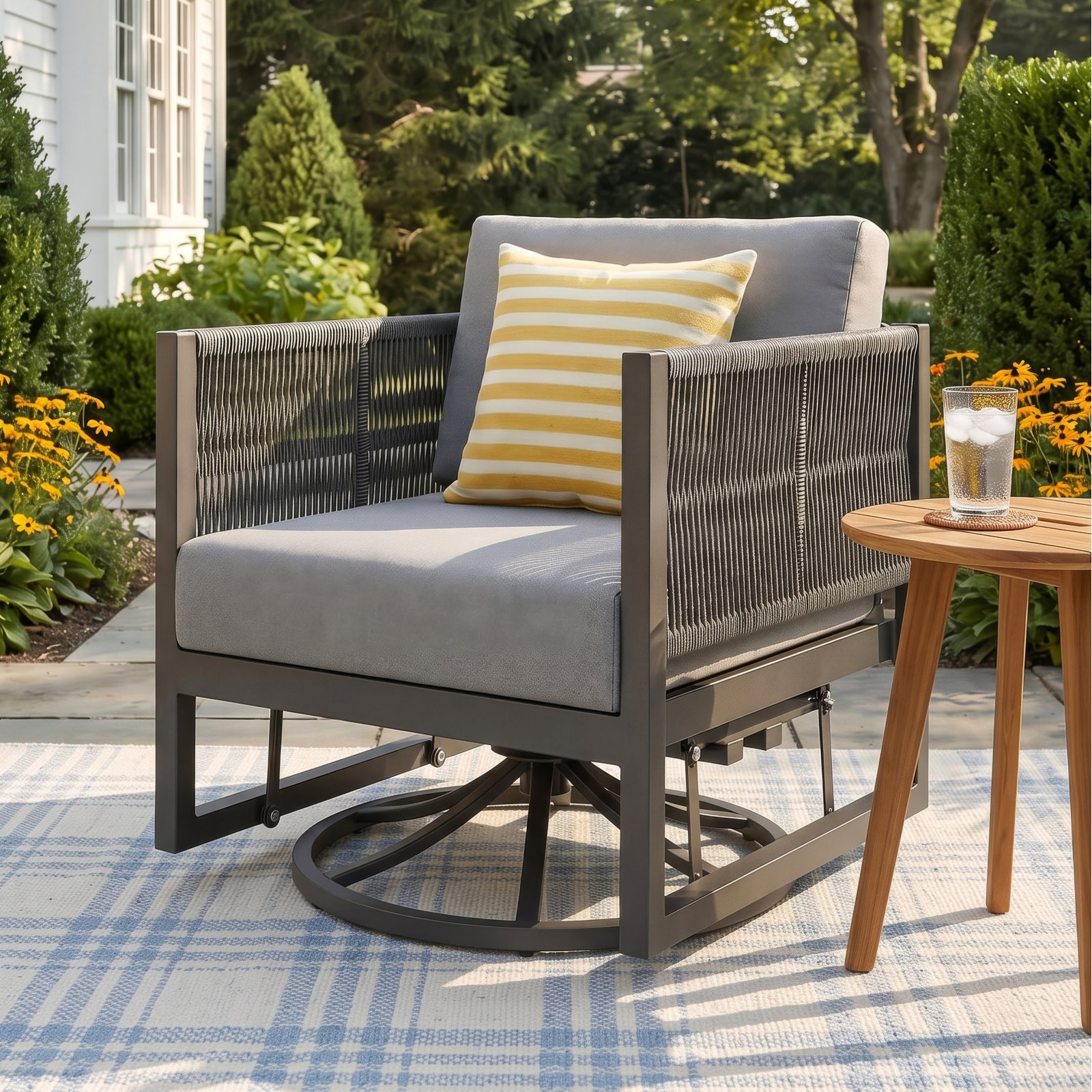 Outdoor Glider with Sunbrella® Cushions