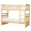 Lit superposé simple au-dessus de pin naturel, traverses de protection supérieure, sans sommier, pour sommier pour chambre à coucher