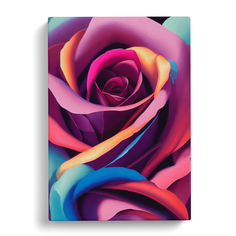Risch Rose In Abstract Vol.4 - Wrapped Canvas, 60cm H x 40cm W x 3cm D