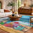 Premium Machine Washable Dream Shag ADS220 Santa on the Beach Rug-1518598845