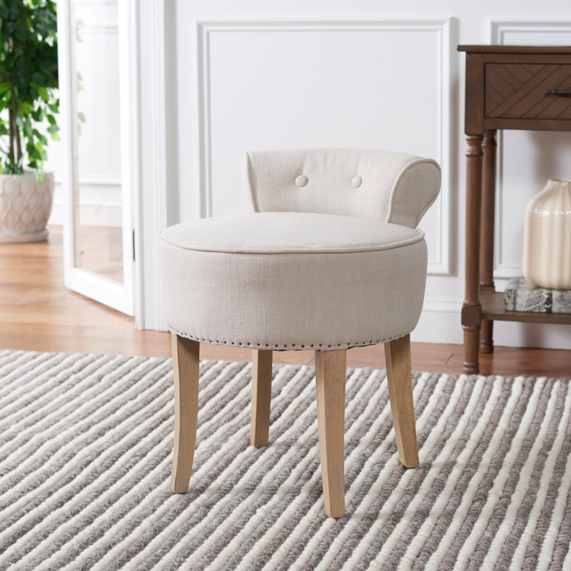 Tabouret de coiffeuse en bois massif Brogen