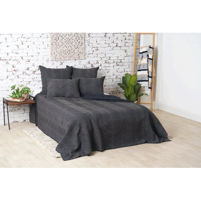 Jackson Black Cotton Reversible Quilt