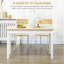 Sawa Dining Table for 4 to 6 Kitchen Table with Thick Legs Oak Wood Grain
