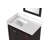 36" Single Sink Bathroom Vanity-Brown,With Mirror
