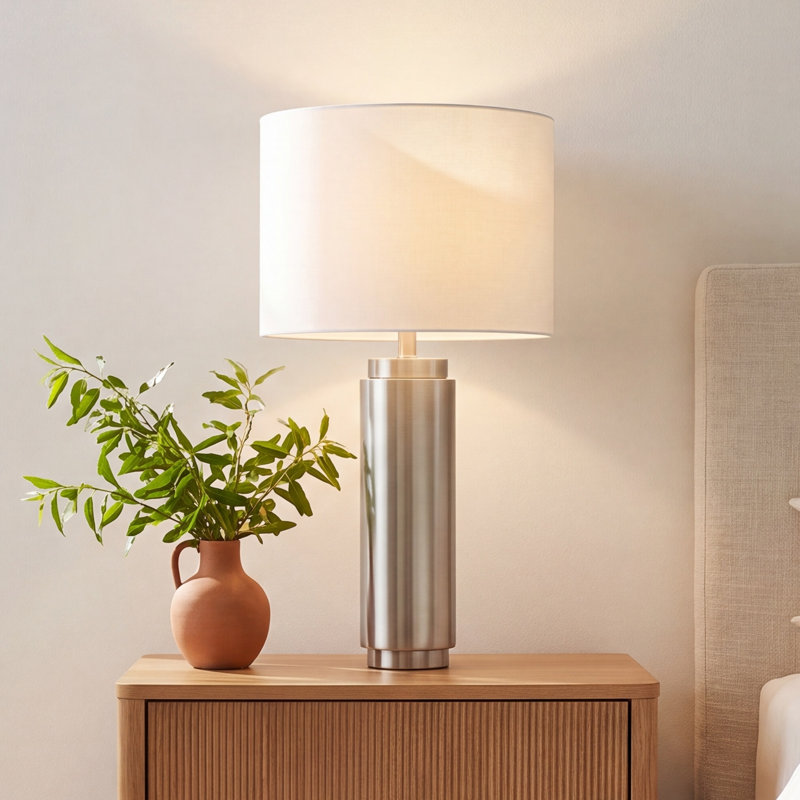 Andri Barrar Table Lamp, Silver