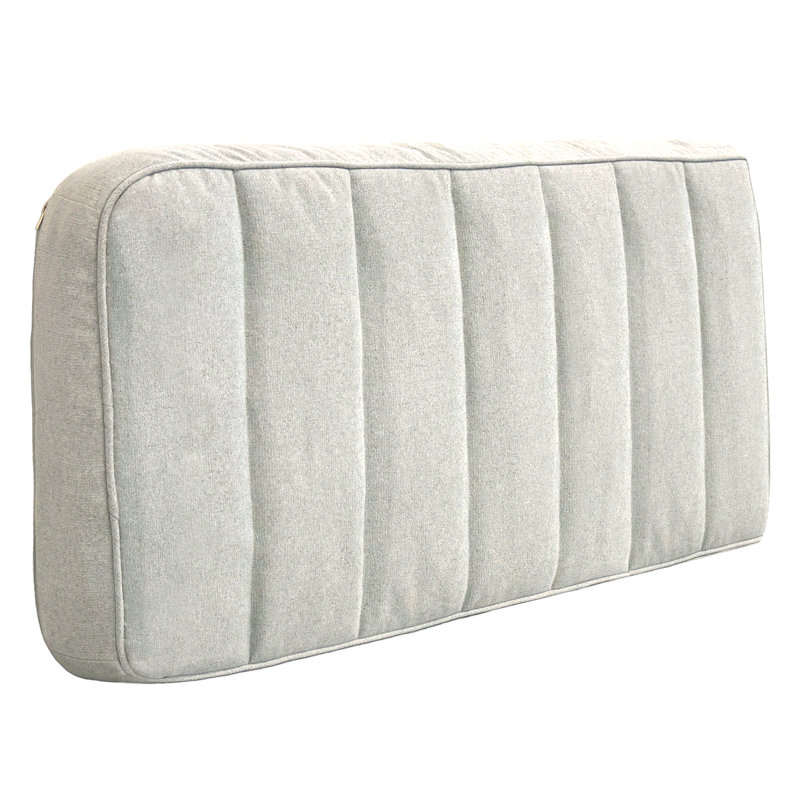 Tête de lit rembourrée et sans assemblage, Beige, Lit simple