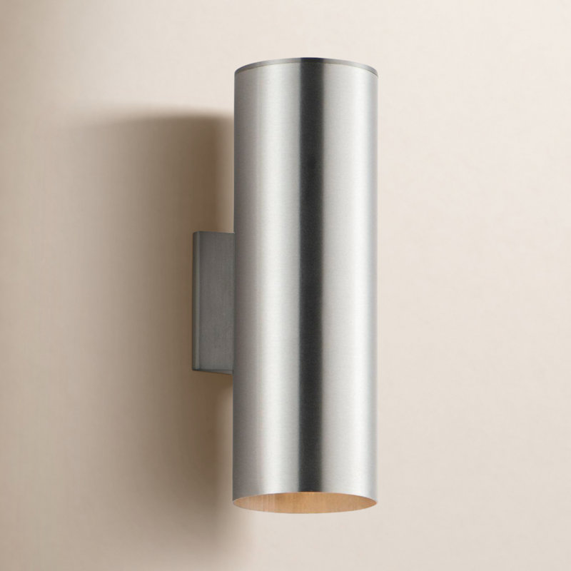 Barbara Wall Light, Brushed Aluminum, 15" H x 5" W x 6.25" D