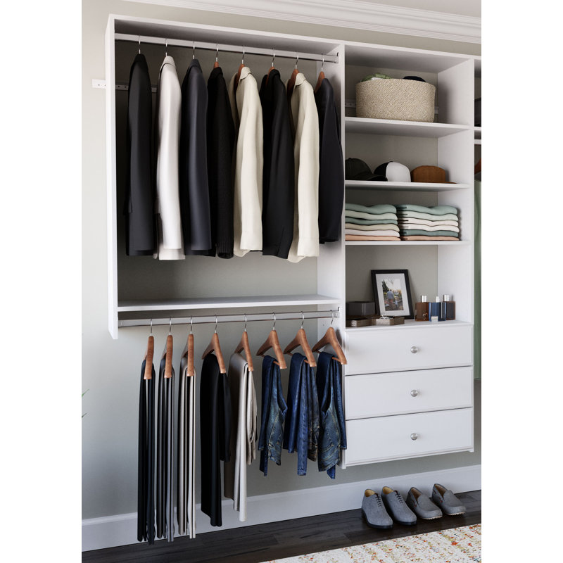 96'' - 144'' Closet System (Can Be Cut To Fit), White