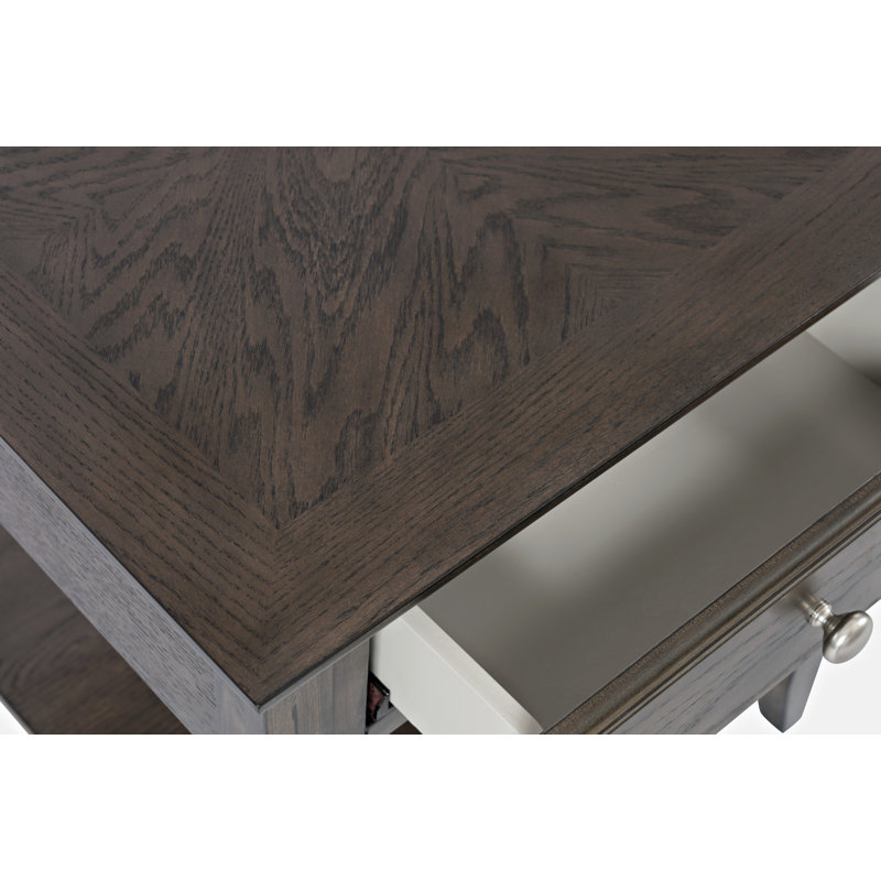 Table de bout avec rangement Alyssarae, Brun ardoise