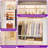 Navada Closet System with Wooden Drawers and Two Hanging Rods-2005408943