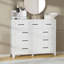 Commode haute à 9 tiroirs peu encombrante avec glissières coulissantes pour le rangement à la maison-132207513