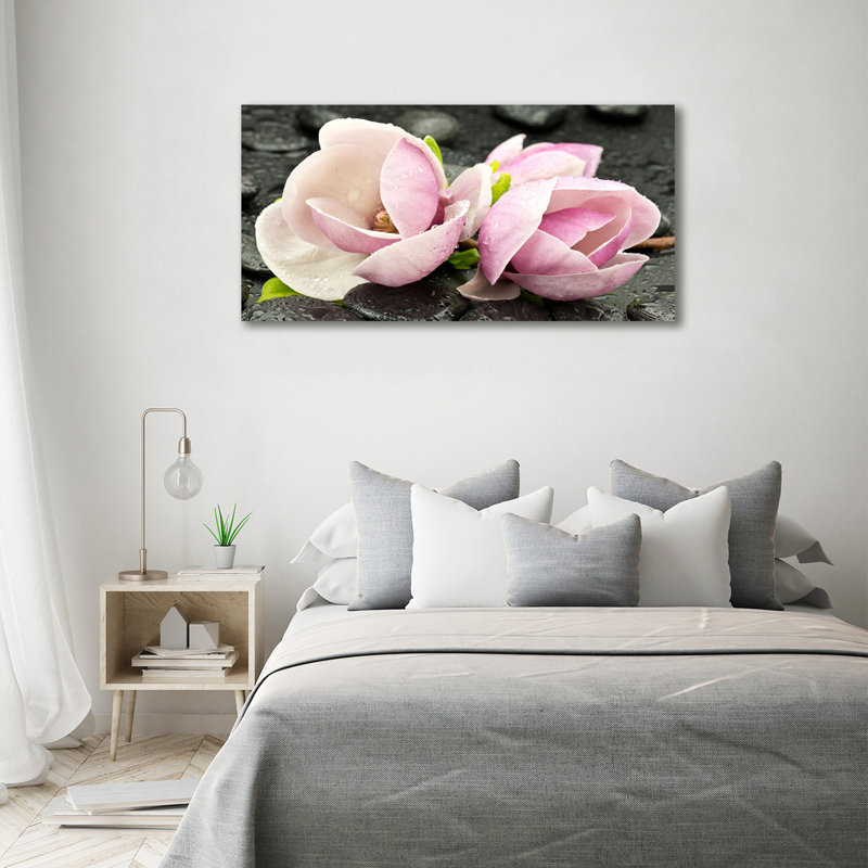 Magnolia Stone Zen - Wrapped Canvas Print