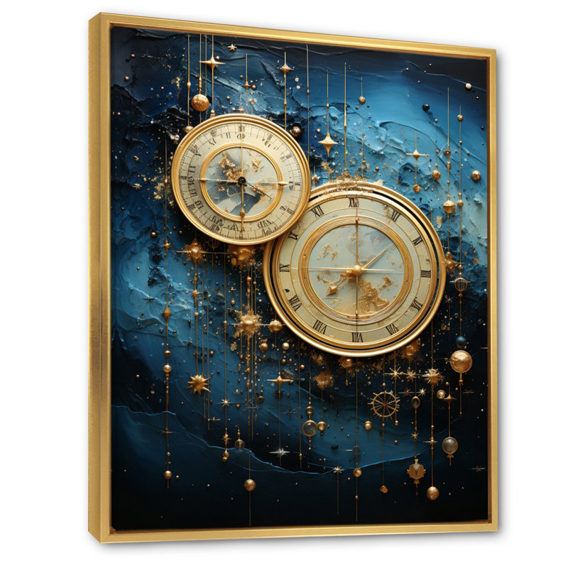 Astrologie tapisserie céleste mélangée - astrologie murale, H 32 po x l 16 po x P 1 po, Cadre flottant doré