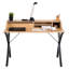 Solid Wood Top Metal Base Writing Desk