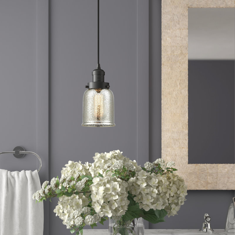 Saenz 1 - Light Single Pendant, 6 Watt Vinage LED Bulb, Seedy, Black Antique Brass
