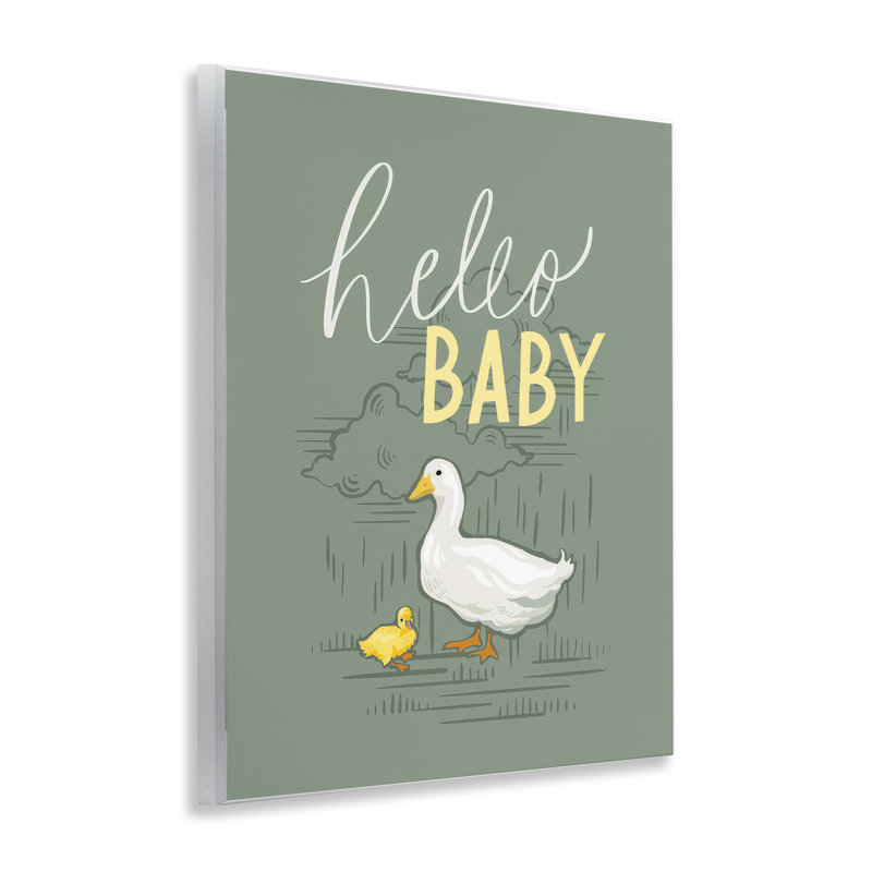 Art mural Hello Baby Duck & Duckling par Caverly Smith
