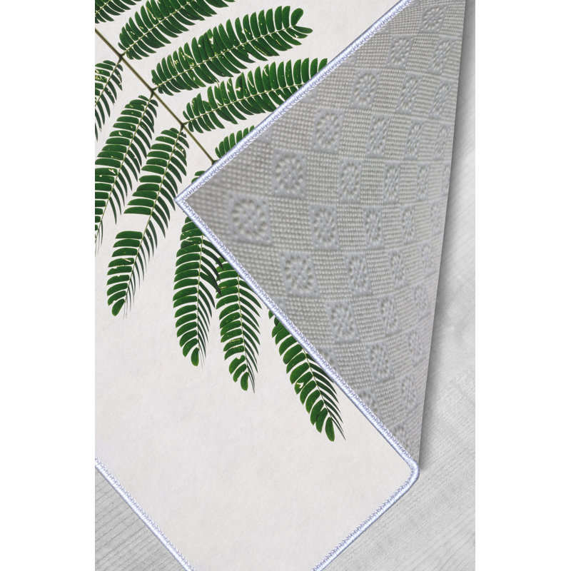 Stylish Hall Carpet (2.6 x 4.9 ft), 100% Polyester, 0.3 in Pile Height | Non-Slip PVC Dot Underside, 3D Digital Printing | Machine Washable, Durable & Easy Care, Perfect for Entryways & Living Rooms