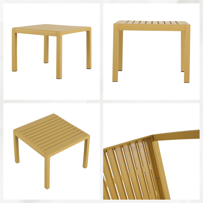 Ensemble de mobilier d'extérieur - Chaises à une place en PP et table basse pour le salon, véranda - Assemblage rapide, polypropylène durable