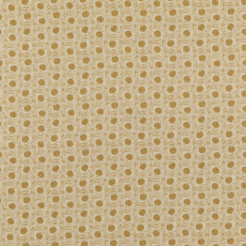 Coromandel Small Prints Seed Pod Fabric, Ochre