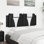 Coussin de tête de lit vidaXL noir et blanc 137 cm VidaXL