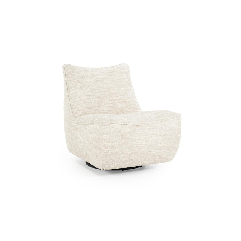 Accent Chair Swivel Lounge Chair, Beige Fabric