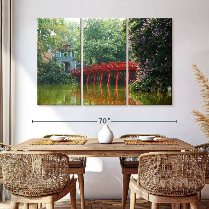 Lilie Hanoi Huc Bridge, 42" H x 65" W