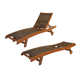 Delphi 26.5'' Outdoor Wood Chaise Lounge Set